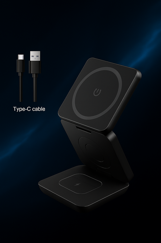 🎁 Three-in-one Magnetic Wireless Charger (50% off)